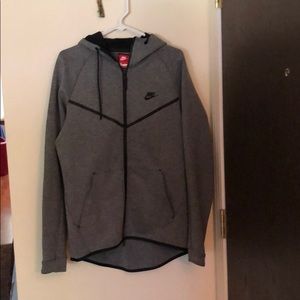 Gray and black nike hoodie